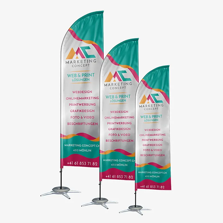 Beachflags – Für Eingang, Messe und Aktion