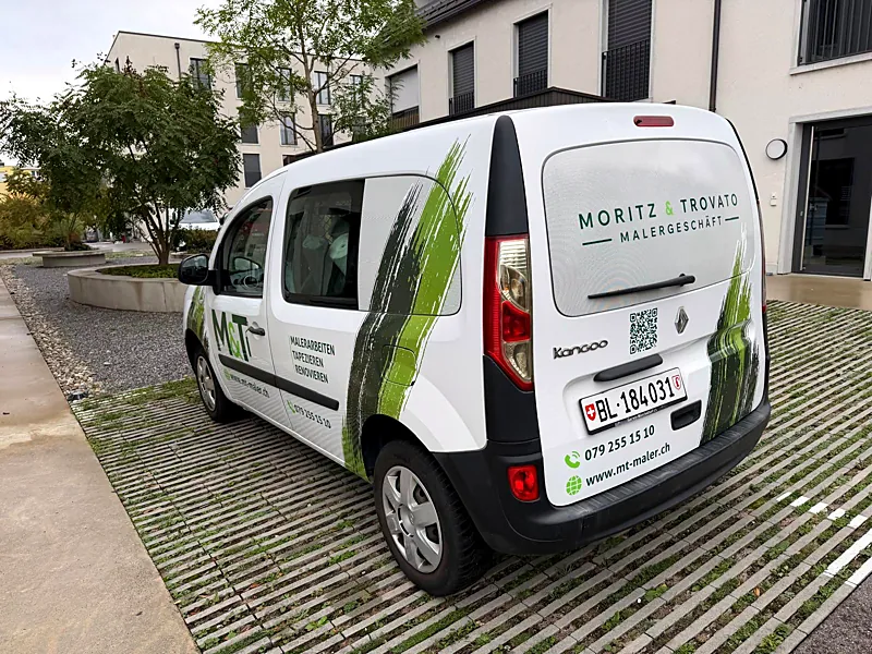 M&T Malergeschäft – Heck mit QR-Code