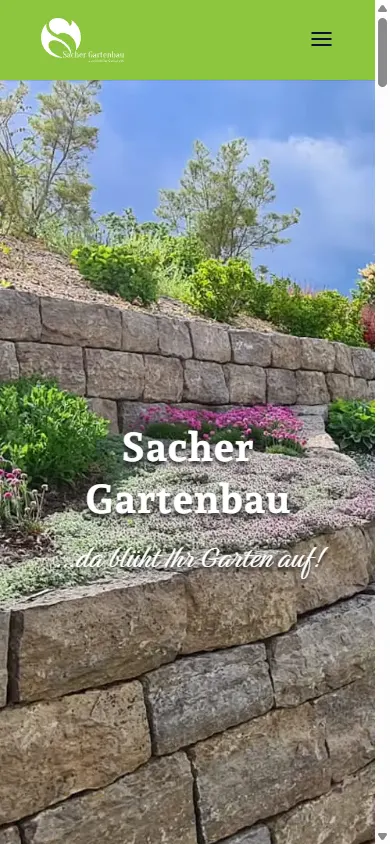 Sacher Gartenbau auf dem Handy